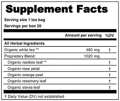 Lifestyle Awareness White Tea Wellness Tea, Contains Caffeine, 20 Tea Bags, Pack of 6