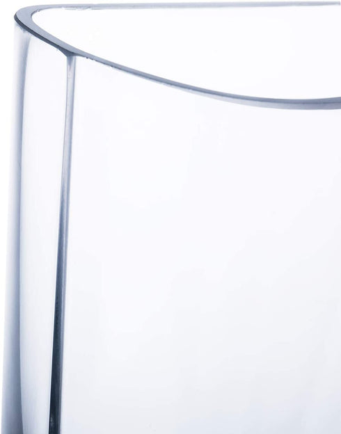 10" Clear Glass Vases Floral Planter Container for Flower Centerpieces, Floral Arrangements, Weddings, Home Decor or Office