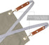 Crossback Apron with Pockets x2,Split Apron with Adjustable Straps,M-XXL (Beige)