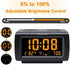 DreamSky Alarm Clock Radio for Bedroom - FM Radio Clock with Battery Backup, USB Charing Port, 1.2 Inch Bold Digit 0%-100% Dimmer, Adjustable Alarm Volume, Temperature, Snooze, Sleep Timer, 12/24H