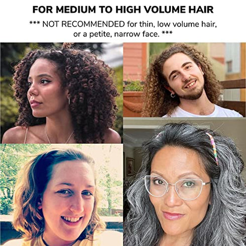 Zazzy Bandz - Curly Thick Hair Headband - Hair Blending (Two-Pack: Original Fit + Slim Relaxed Fit, Black)