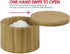 Home Basics Bamboo Swivel Salt Box with Magnetic Lid, Natural Honey (1 Tier)