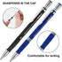 ExcelFu 6 Pieces 2.0 mm Mechanical Pencils with 6 Cases Lead Refills, Color and Black Refills for Draft Drawing, Carpenter, Writing, Crafting, Art Sketching