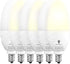 6 Pack Bluex Dusk to Dawn LED Bulbs, 6W E12 Base Light Bulb - 65W Equivalent – 3000K WarmLight White - Smart Light Sensor Candelabra Bulb, Home Security Indoor, Outdoor, Driveway, Yard, Porch Lighting