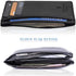 Leather Wallet for men with Credit card holder RFID blocking for men and women (Charcoal)
