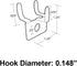 Azar 700017 Metal Prong Hook, 20-Piece Set