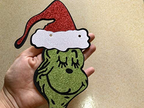 Drink Up Grinches Banner Red and Green Glitter- Christmas Party Supplies, Grinch Christmas Decorations, The Grinch Christmas Decorations, Christmas July Party Decorations,Grinch Backdrop, Grinch Decorations for Home Office Mantel