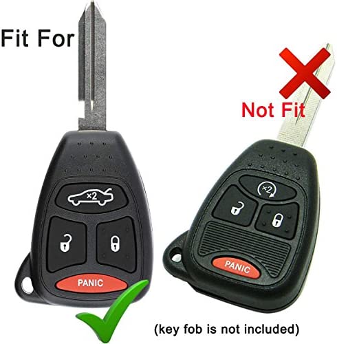 Coolbestda Silicone Key Fob Remote Cover Case Protector Keyless Jacket Holder for Chrysler 200 300 PT Cruiser Dodge Charger Magnum Durango Jeep Grand Cherokee Commander Liberty OHT692427AA