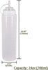Belinlen 8 Pack 24 oz Plastic Squeeze Squirt Condiment Bottles with Twist On Cap Lids - Perfect for Condiments, Oil, Icing, LiquidsSet of 8 with extra 8 Chalk Labels and 1 Pen