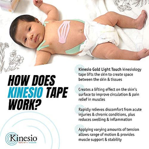 Kinesio Taping - Elastic Therapeutic Athletic Tape Tex Gold Light Touch - Take Green – 2 in. x 13 ft