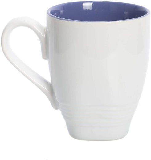 DEMDACO Kaleidoscope Butterfly Watercolor Blue 16 Ounce Glossy Stoneware Mug With Handle