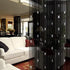 String Curtains Black Beads Curtain Doorway Tassel Curtain Thread Fringe Crystal Door String Curtain Beads Room Divider Curtain Window Panel for Home Decoration (3.28 X 6.56 ft)
