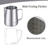 CoyeeBar Large Steaming Pitcher 32 oz For 2-3 Servings Espresso Milk Pitcher with Accurate Measurements Milk Frother Cup Large Size ,Espresso Milk Frothing Pitcher 30 oz with Latte Pen