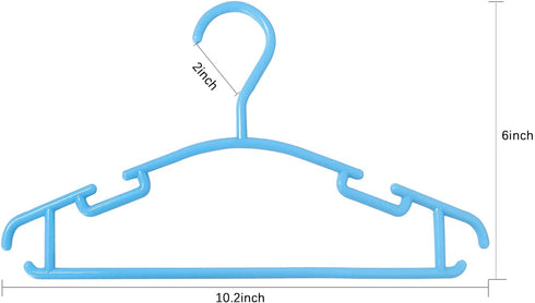 Baby Hangers, 60Pack Blue Baby Clothes Hangers Infant Hangers Kids Hangers Baby Hanger for Closet Baby Coat Hangers Child Hanger Plastic Small Hangers