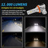 AUXLIGHT H11 H8 H9 LED Headlight Bulbs, 12000 Lumens Plug-N-Play Conversion Kit Replacement, Compatible with 2016 2017 2018 2019 2020 2021 Toyota Tacoma as High/Low Beam, 6000K Cool White (Pack of 2)