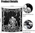 Wonrizon The Lovers Skull Tapestry,Black and White Romantic Constellation Skeleton Tapestries Wall Hanging decor for Living Room Bedroom (51.2”x 59.1”)