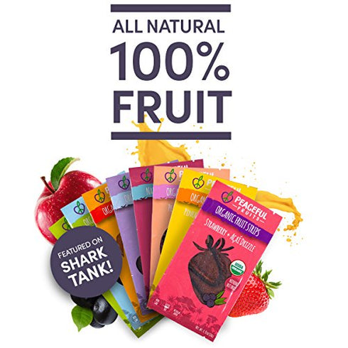 Peaceful Fruits 100% Fruit Strips (Variety pack (strawberry, acai, passionfrt, apple), 12 count)