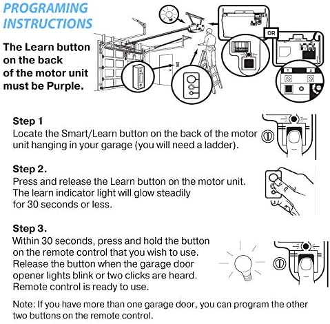 Sears Craftsman Garage Door Opener Remote Control 139.53753 HBW2028 315MHZ