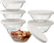 Kook Small Glass Prep Bowls with Lids Set, Clear Mini Food Storage Containers, Microwave & Dishwasher Safe, 7.25 oz, Set of 8