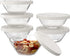 Kook Small Glass Prep Bowls with Lids Set, Clear Mini Food Storage Containers, Microwave & Dishwasher Safe, 7.25 oz, Set of 8