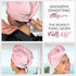 THE PERFECT HAIRCARE Ultra-Fine Microfiber Hair Towel Wrap & Wet/Dry Detangling Hair Brush Anti-Frizz Turban for Curly or Wavy Haired Women Girls & Kids - Quick Drying - Good for Travel (Pink)