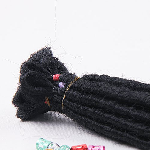 Dsoar 6 inch Handmade Dreadlocks Extensions Men's Dreadlocks Fashion Reggae Hair Hip-Hop Style 20 Strands/Pack Synthetic Dreadlocks Hair For Men