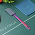 HOMQUEN Rainbow Silicone Spatulas, Stainless Steel Flexible Scrapers Baking Mixing Tool with Titanium Rainbow Plating, Rainbow Baking Tools, Heat Resistant, Dishwasher Safe