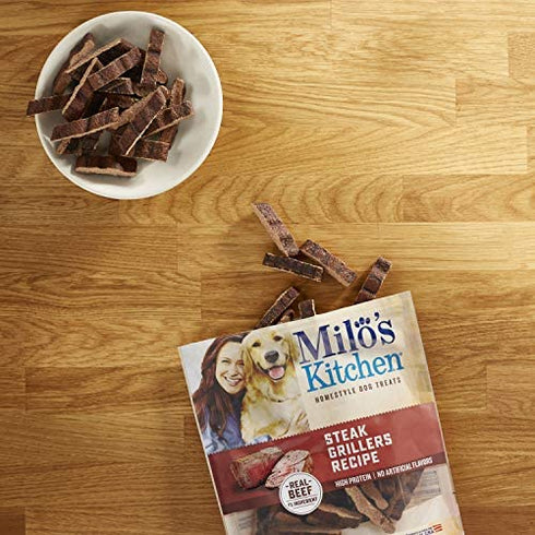 Milo'S Kitchen Steak Grillers Recipe With Angus Dog Treats, 10 Oz.