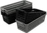 Vababa Plastic Desk Organizer Basket, Slim Storage Basket, Pack of 6