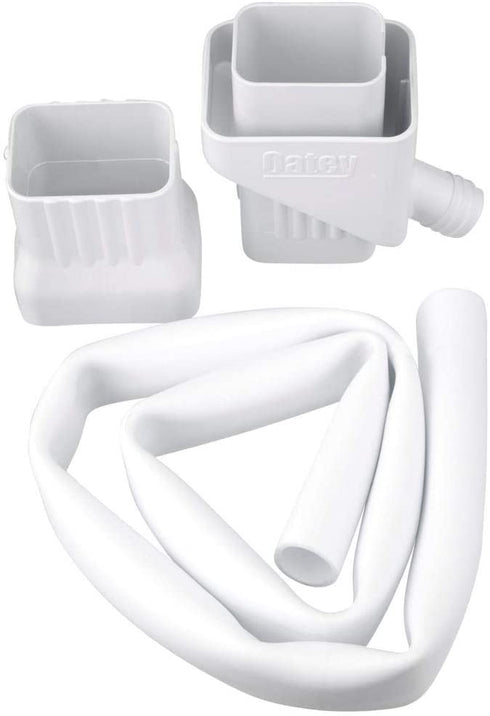 Oatey 14209 Mystic Rainwater Collection System Fits 2" X 3" Residential Downspouts, White