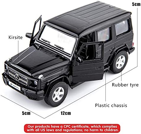 TGRCM-CZ 1/36 Scale G63 Casting Car Model, Zinc Alloy G Wagon Toy Car for Kids, Pull Back Vehicles Toy Car for Toddlers Kids Boys Girls Gift (Black)