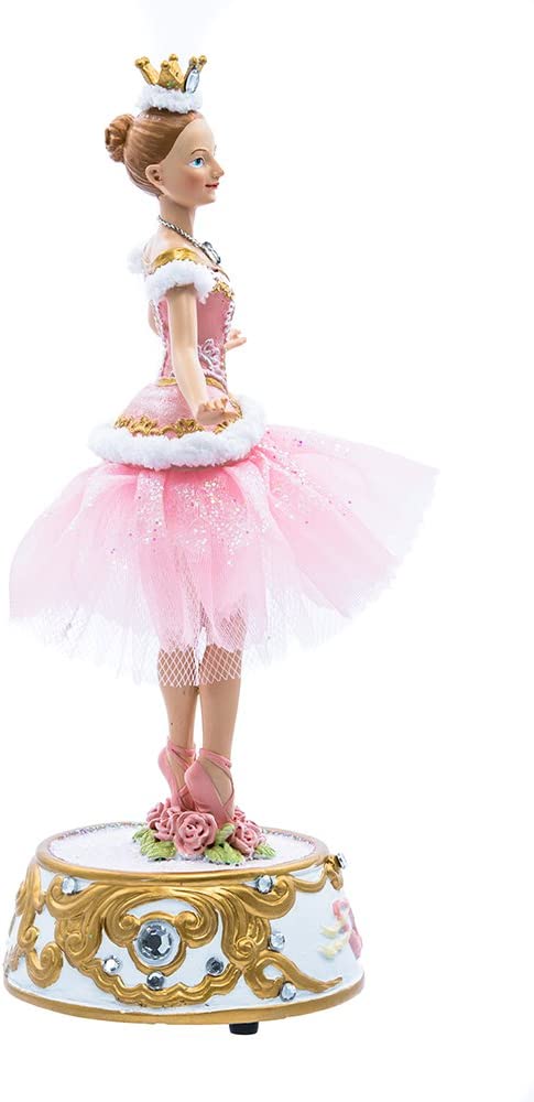 Kurt Adler 10-Inch Pink Musical Base Ballerina Figure
