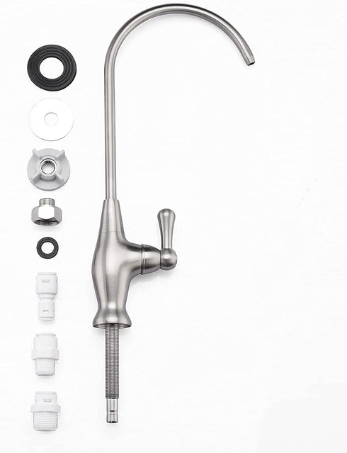 RULIA, Drinking Water Faucet,Water Filtration Faucet,Drinking Water Purifier Faucet, Kitchen Water Filter Faucet, Brushed Nickel, Stainless Steel, RB1032