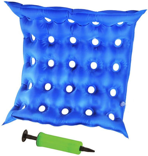 HAJIMSIU Medical Inflatable Square Air Seat Pad Cushion Adjustable Firmness & Easy Inflation for Wheelchair Sitting, Car, Office, Bed Sores, Chairs, Back Tailbone Support, Pain and Pressure Relief