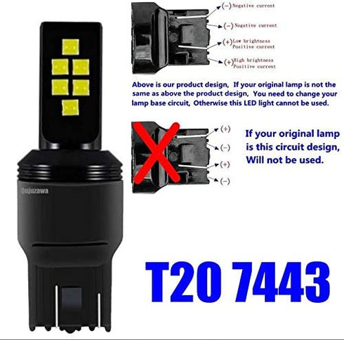 SOCAL-LED LIGHTING 7440 7443 Pink Purple LED Turn Signal Bulb Advanced 3030 SMD Bright Colorful DRL Brake Lamp Parking Tail Light, Pack of 2