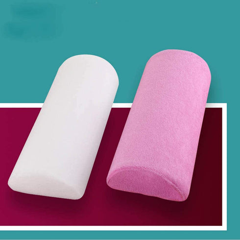 SKYZONAL Memory Foam Bolster Pillow for Neck Back Lumbar Spine Knee Pain Relief Pillow Support Half-Moon?Pink?