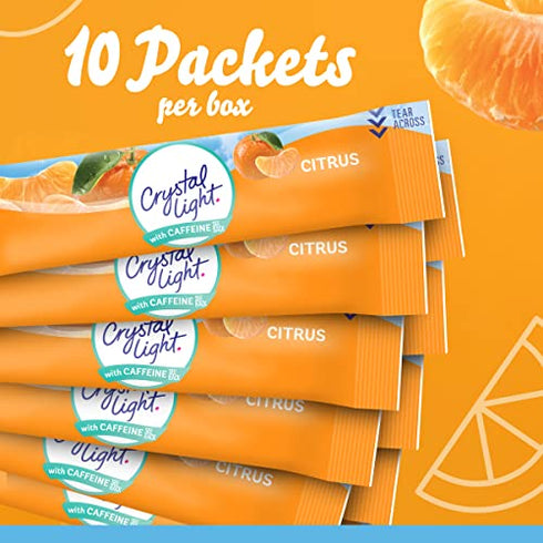 Crystal Light Sugar-Free Energy Citrus On-The-Go Powdered Drink Mix 10 Count