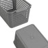 Gloreen Grey Plastic Basket, Weave Storage Baskets Organizer, 6 Packs