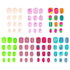 Expressions Girl 7 Day Manicure Collection - 84PC Press On Nail Set, Day-of-The-Week Adhesive False Nails for Girls (Set of Brights or Pastels) – Colorful Novelty Designs Stick On Nails for Kids