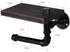 NEX Industrial Toilet Paper Holder, Wall Mounted Toilet Roll Tissue Holder Stand with Wooden Shelf for Bathroom, Espresso