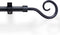 gb Home Collection Exquisite Allure Curtain Rod, 86-120 in, Black, Metal Cafe Rod Window Treatment Rod Drapery Rod