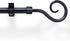 gb Home Collection Exquisite Allure Curtain Rod, 86-120 in, Black, Metal Cafe Rod Window Treatment Rod Drapery Rod