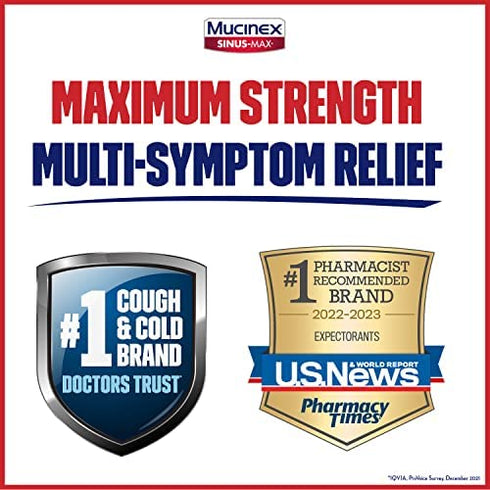 Mucinex Sinus-Max Severe Congestion Relief Caplets, 20 Count