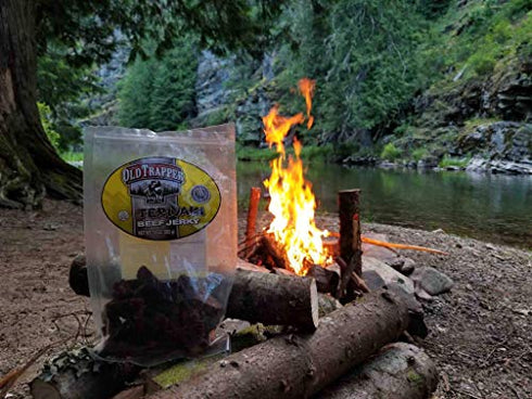 Old Trapper Teriyaki Beef Jerky | Traditional Style Real Wood Smoked Snacks | Healthy Snacks Made from 100% Top Round Steaks | 10 Ounce