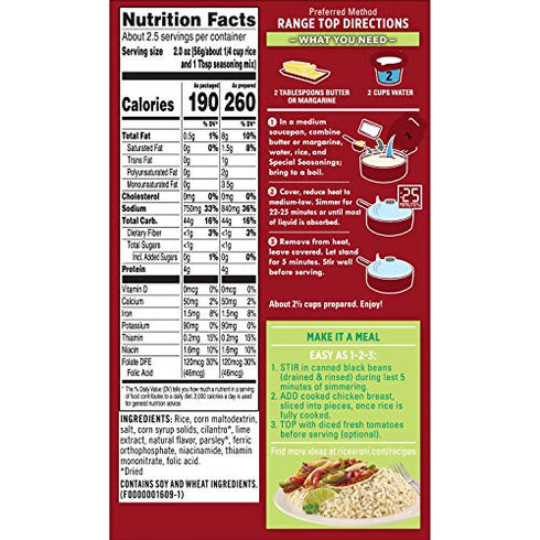 Rice-A-Roni Rice, Cilantro Lime, 5.6 Ounce