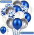 Yocharm Happy Birthday Banner Bunting Royal Blue Party Balloons Confetti Latex Balloon Party Banners for Boys Women Men Birthday Banner Decorations