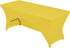 Spandex Table Cover 6 ft. Fitted Polyester Tablecloth Stretch Table Cover Table Topper Open Back - Yellow