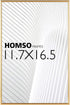 Homso A3 Poster Picture Frame in Gold, 11.7x16.5 Metal Aluminum Frame with Crystal Acrylic for Horizontal and Vertical Formats for Wall - 29.7 x 42 cm