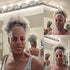THEMIS HAIR Afro Puff Drawstring Ponytail For Black Women , High Puff Drawstring Short Ponytail Bun For Natural Hair , Afro Kinky Curly Ponytail Hairpieces With Clip In Color Smoky Gray