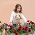 GAGAKU Doll Carrier Front and Back Soft Cotton Stuffed Animal Carriers for Baby, Rose Garden